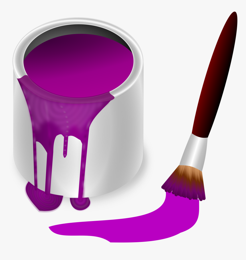 Purple Paint With Paint Brush Svg Clip Arts 594 X - Purple Paint