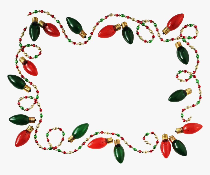 Guirlande Rouge Noel Png - Christmas Light Border, Transparent Png