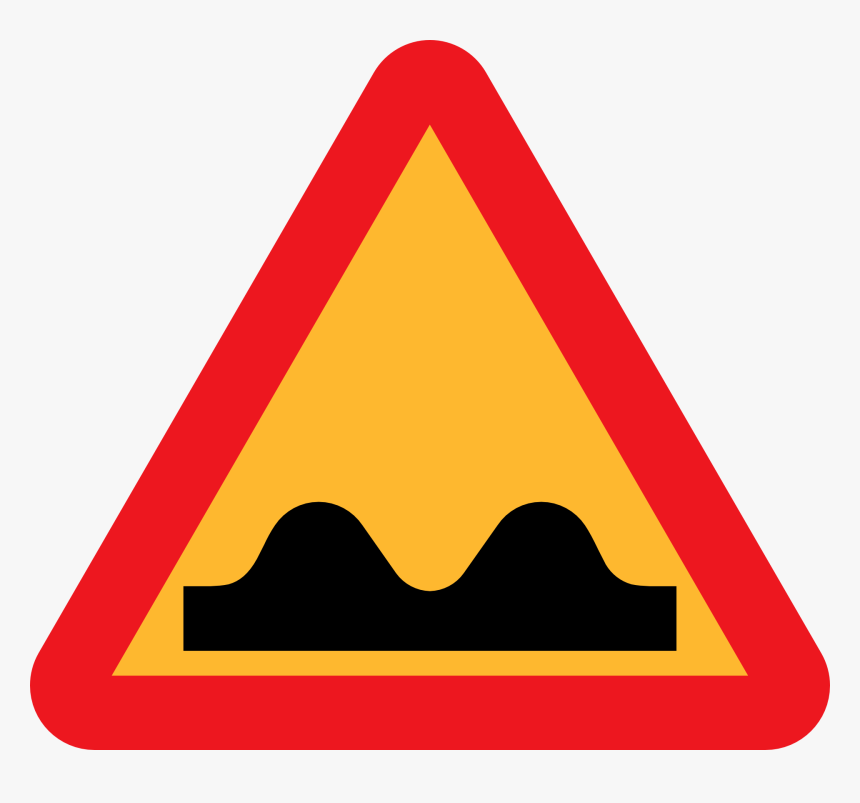 Speed Breaker Sign Board - Speed Bump Road Sign, HD Png Download