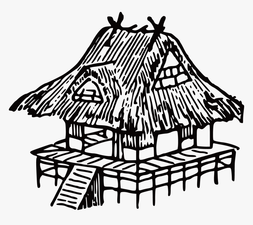 Collection Of Free Home Drawing Hut Download On Ui - Nipa Hut Clipart, HD Png Download