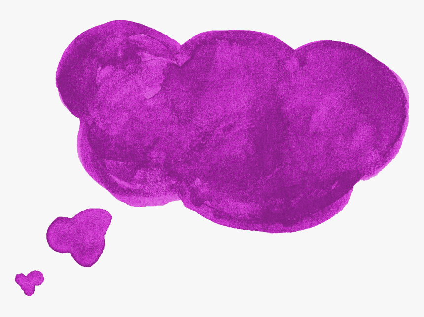 7 Purple Watercolor Speech Bubble - Watercolor Speech Bubble Purple, HD Png Download