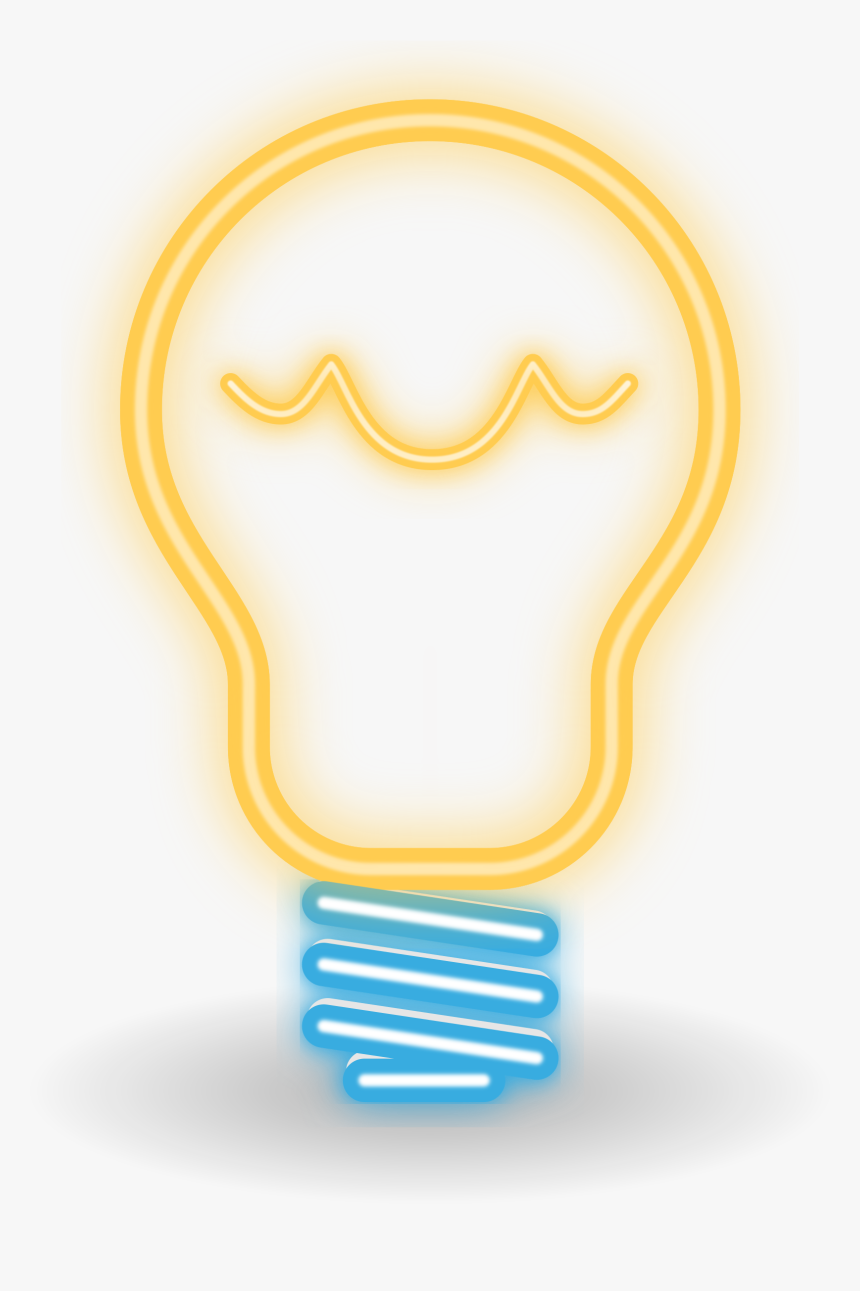 Neon Bulb Clip Arts - Light Bulb Neon Png, Transparent Png