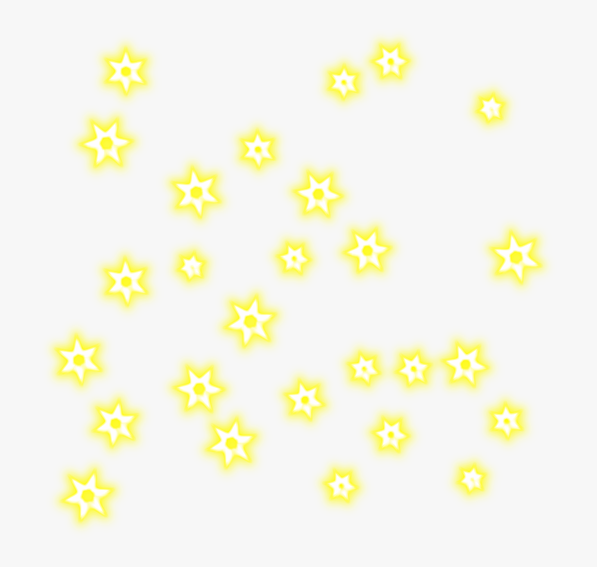 Estrellas Luz De Neón,png,amarillas - Flower, Transparent Png