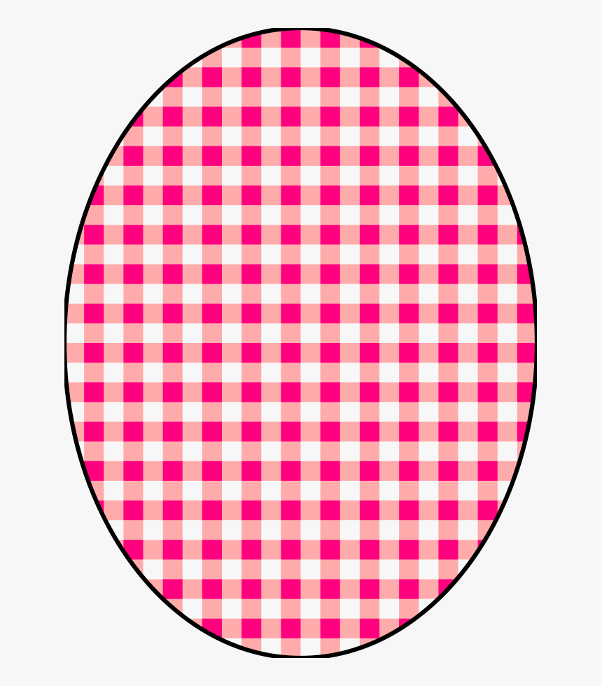 Pink,plaid,area - Table Cloth Patterns Round, HD Png Download