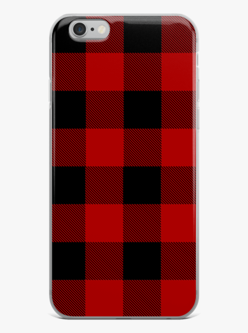 Red And Black Plaid Iphone Case - Mobile Phone Case, HD Png Download