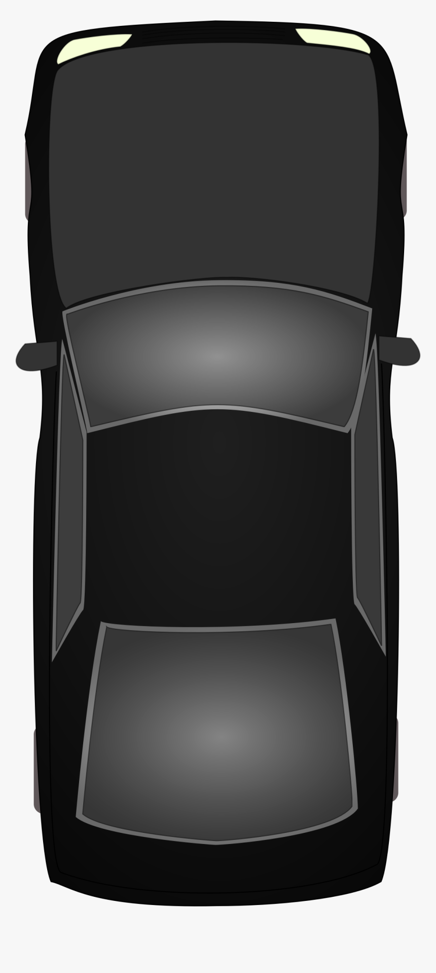 Black Car Topview Big - Car Clipart Top View Black, HD Png Download