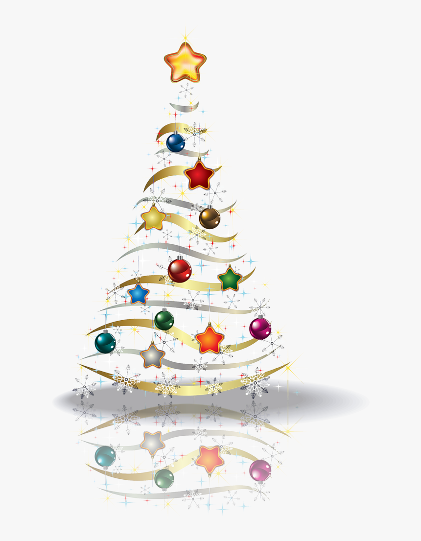 Christmas Scenes, Christmas Art, Christmas Pictures, - Gold Transparent Christmas Tree, HD Png Download