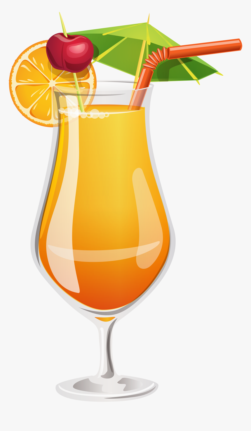Orange Cocktail Png Free - Cocktail Clipart Png, Transparent Png