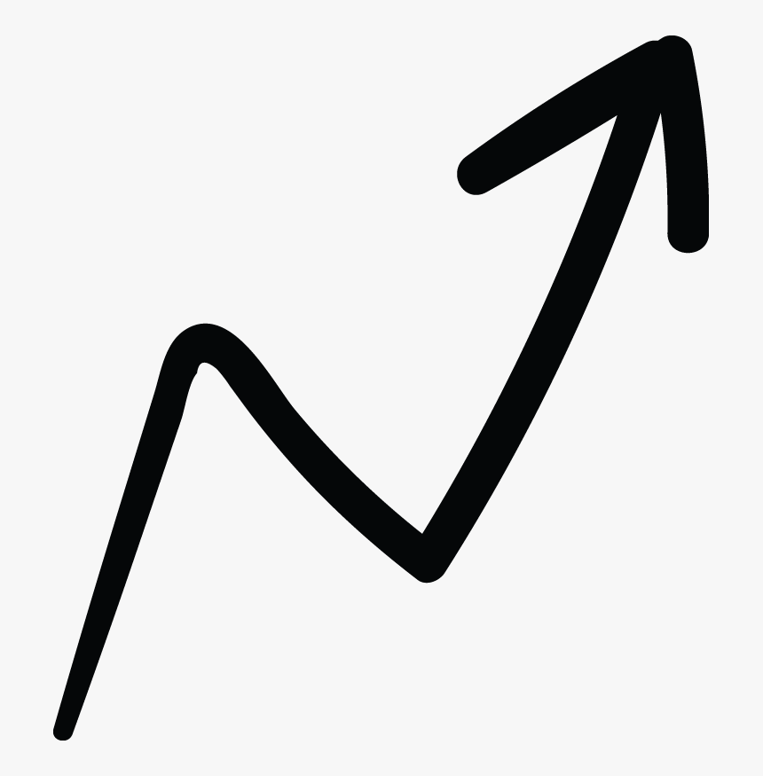 Up Arrow Zigzag Line Doodle Zig Zag Up Arrow, HD Png Download