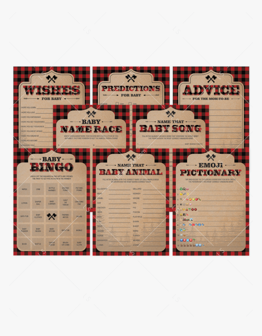 Boy Baby Shower Games Lumberjack Themed By Littlesizzle Poster, HD Png Download , Transparent