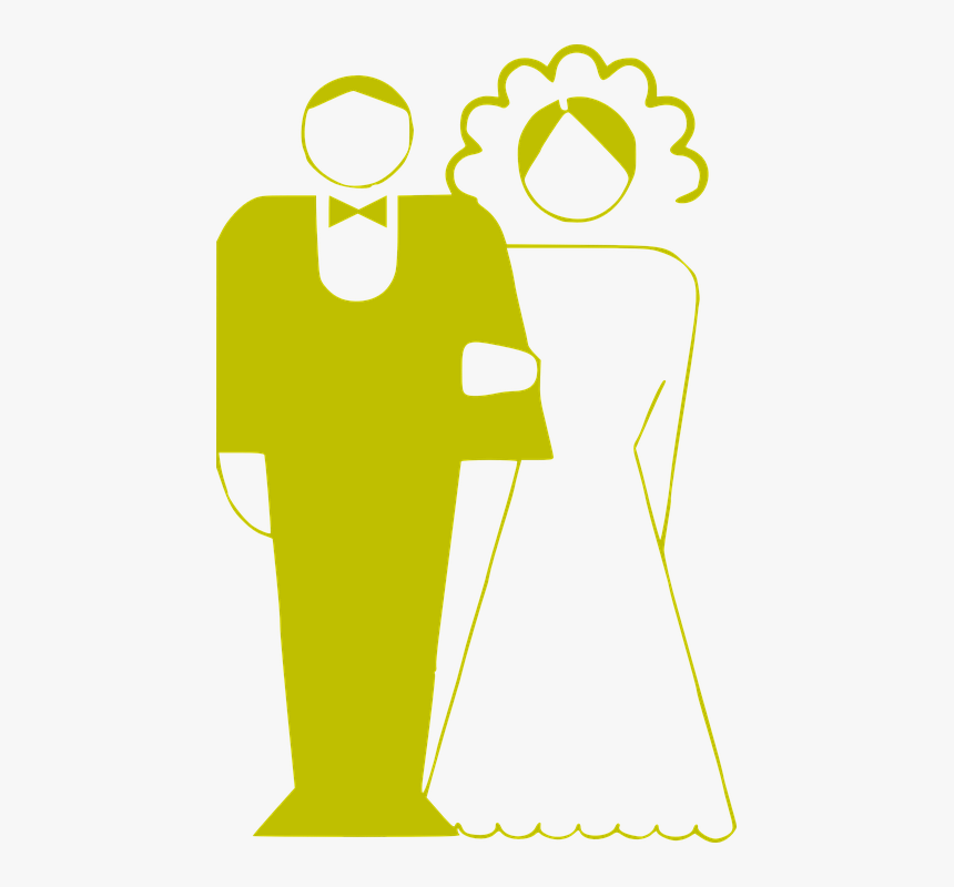 Bride, Groom, Wedding, Marriage, Husband, Wife, Love - Marriage Black And White, HD Png Download