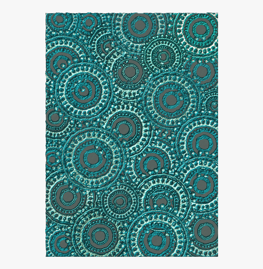 Teal Circle Pattern Scrapbook Paper - Circle, HD Png Download