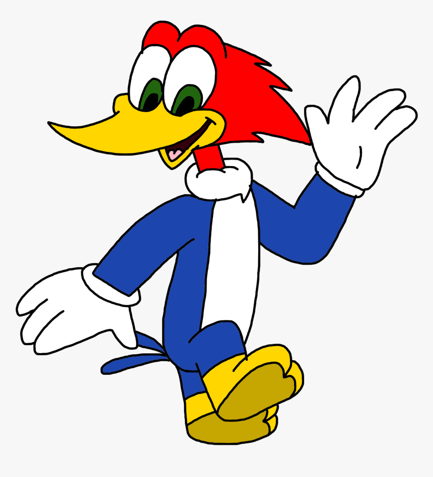 Unisex Woody Woodpecker 85% Cotton Beanie White Clipart - Woody The Woodpecker Png, Transparent Png