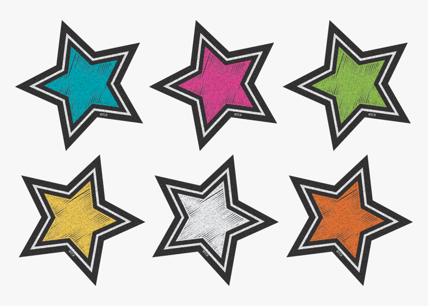 Tcr3554 Chalkboard Brights Stars Mini Accents Image - Optical Center Of Camera, HD Png Download