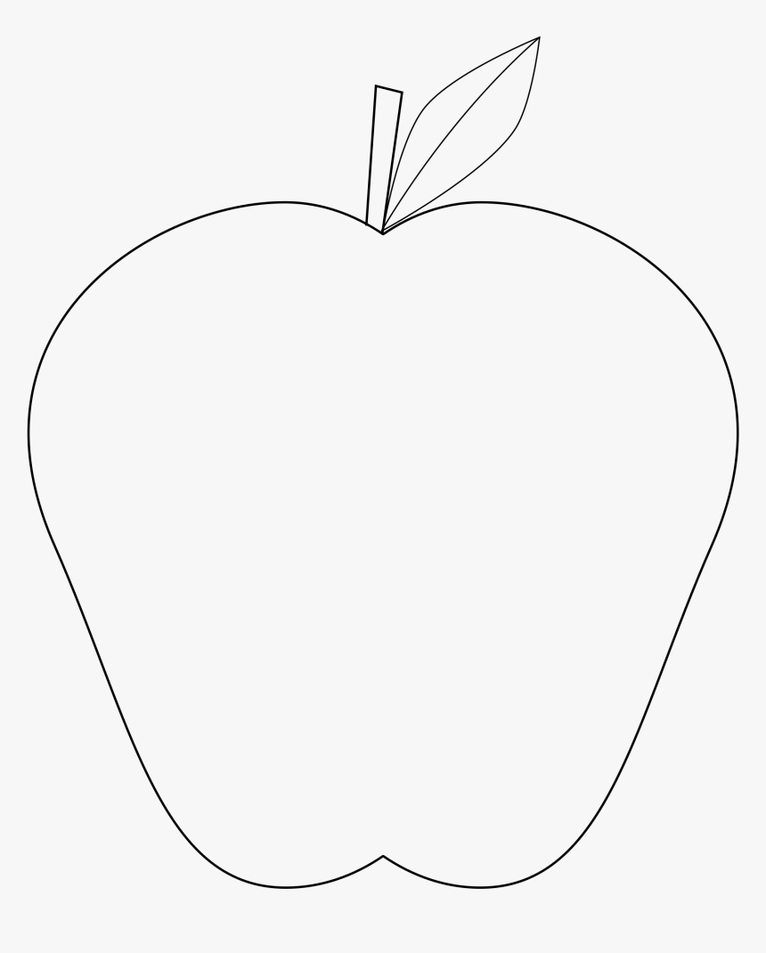 Apple Outline Png Line Art, Transparent Png , Transparent Png Image