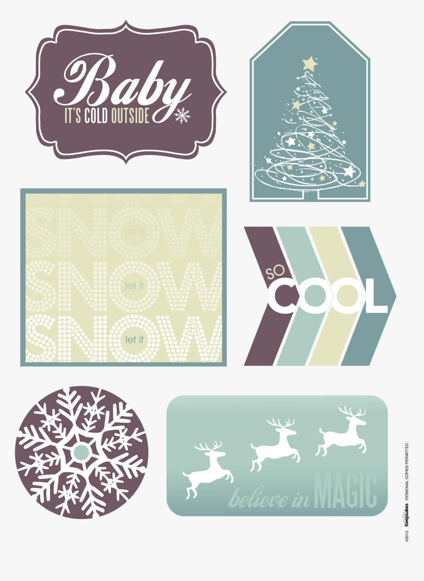 Winter Scrapbook Printables, HD Png Download