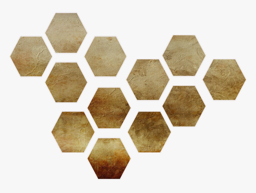 Shape, Honeycomb, Gold, Paper, Scrap, Scrapbooking - Transparent Shape Gold Png, Png Download