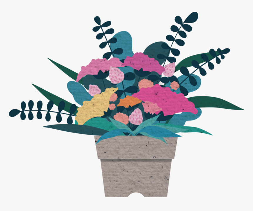 Flower Illustration, Potted Plant, Carnation, Flowers - Teachers Day Thank You Card, HD Png Download