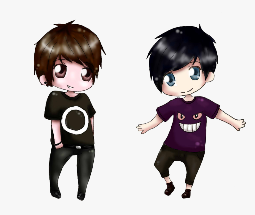 Clip Art Freeuse Stock Adorable Dan And Phil Phandom - Cute Phanart Dan And Phil Art, HD Png Download