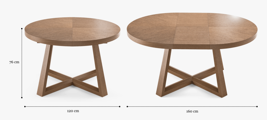 Parc Extendable Dining Table 120/160cm - Coffee Table, HD Png Download