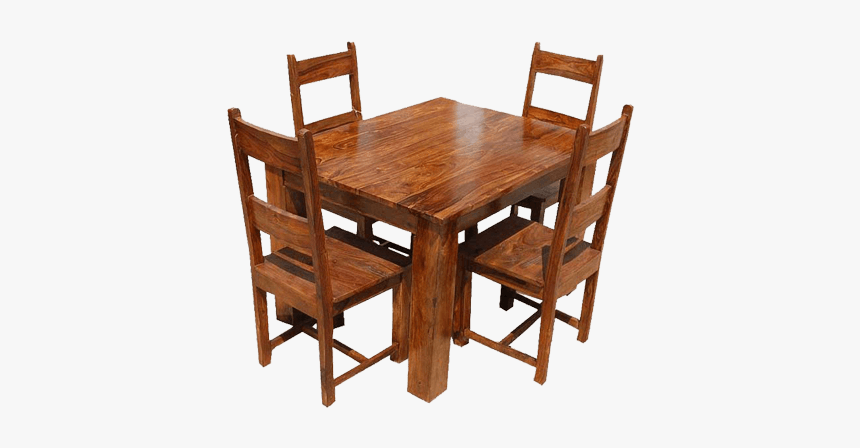 4 Seater Wooden Dining Room Set, HD Png Download