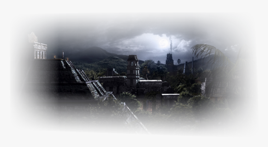 Ancient - Maya Temple At Night, HD Png Download