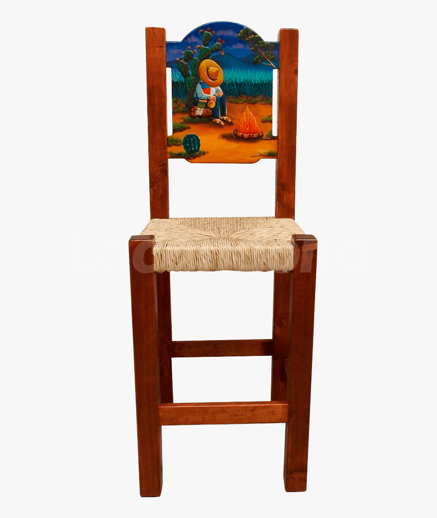 Banco De Bar Hombre En Fogata - Chair, HD Png Download