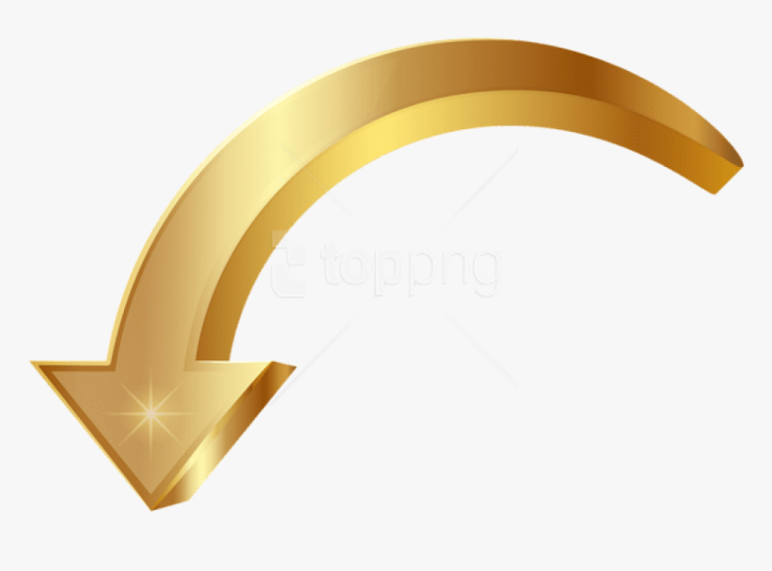 Free Png Download Arrow Gold Clipart Png Photo Png - Transparent Background Gold Arrow, Png Download
