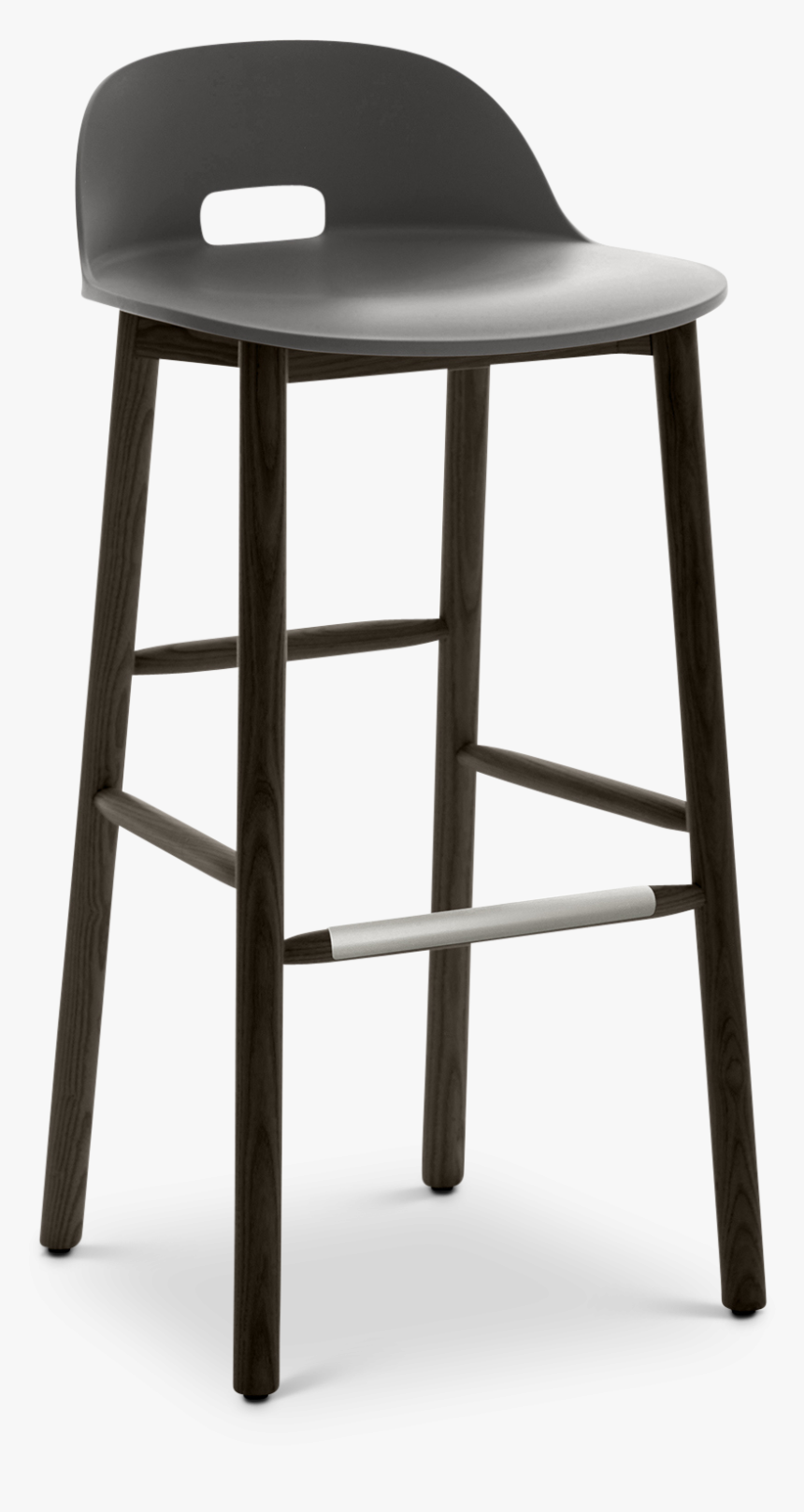 Alfi Barstool Low Back - Emeco Alfi Counter Stool In Red And Dark Ash Uk, HD Png Download