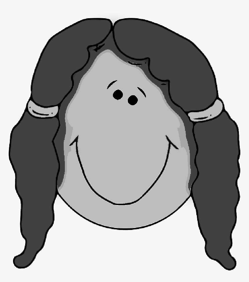 Girl, Faces, Face, Hair, Smiling, Pony, Avatar, Tails - Clip Art, HD Png Download