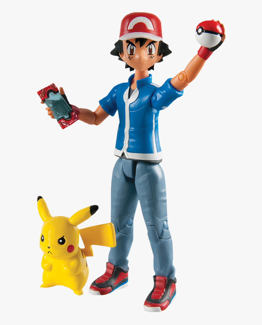 Ash And Pikachu Action 5” Figure Set - Ash Action Figure Pokemon, HD Png Download