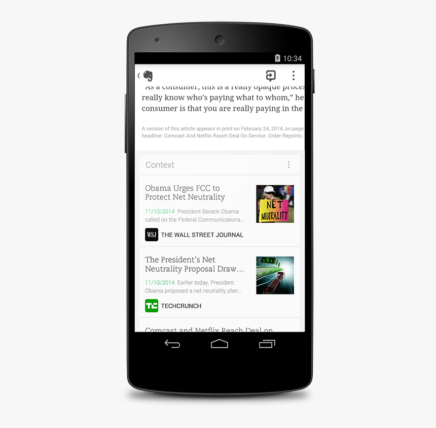 Evernotecontext - Smartphone, HD Png Download