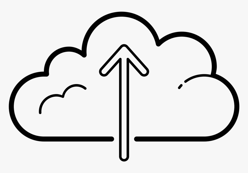Upload To Cloud Icon - Line Art, HD Png Download