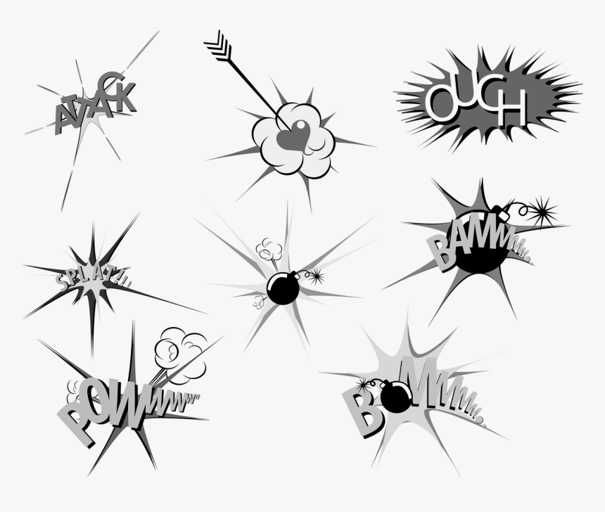 Ouch Bam Attack Free Photo - Scalable Vector Graphics, HD Png Download