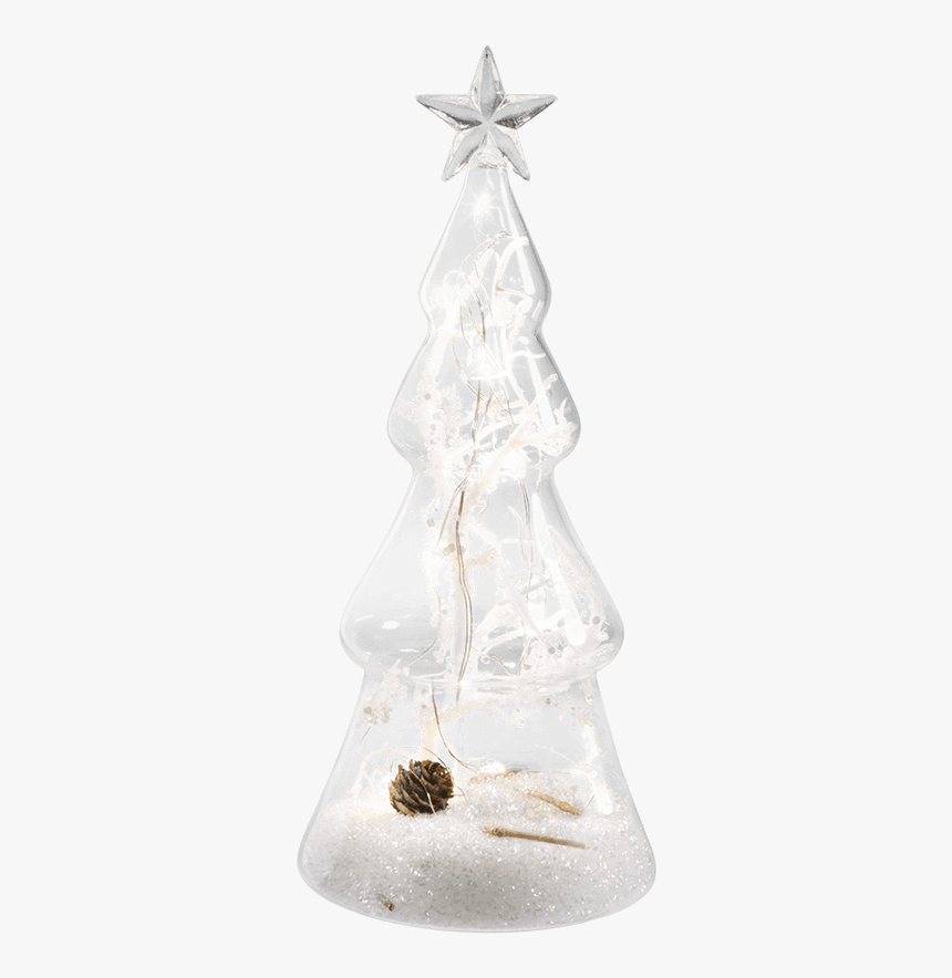 Led Glass Christmas Tree, 23,5cm - Christmas Tree, HD Png Download