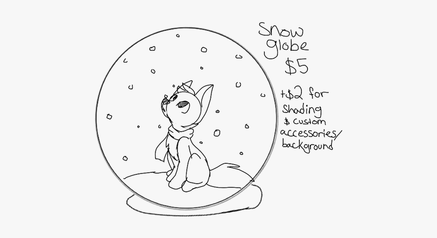Snowglobe Drawing Color - Line Art, HD Png Download
