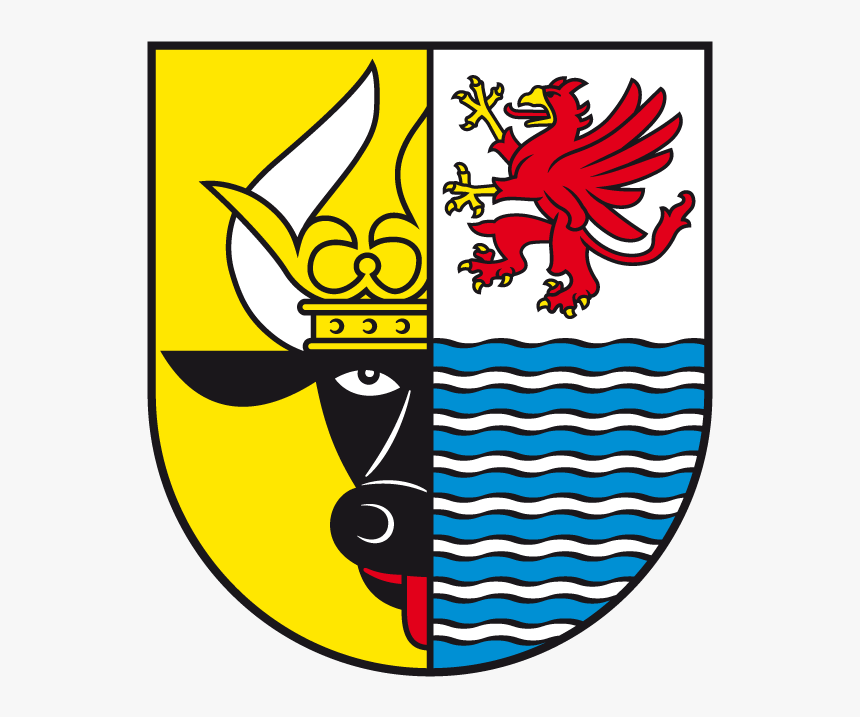 Wappen Landkreis Mecklenburgische Seenplatte - Wappen Stier Adler Wasser Mecklenburg, HD Png Download