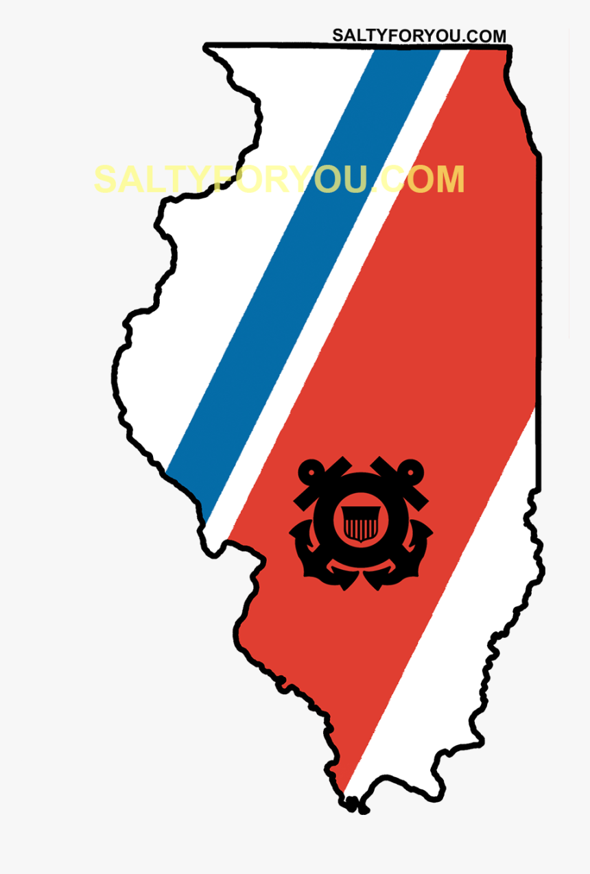 Illinois With Racing Stripe Website Uscg Hoodie Coast, HD Png Download