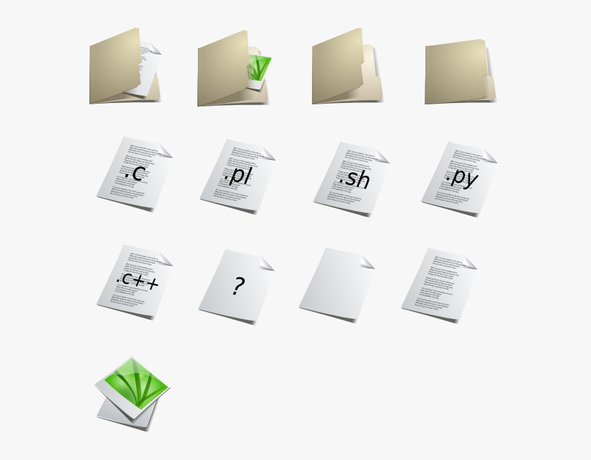 Recortes De Los Iconos De La Carpeta , Png Download - 書類 ベクター, Transparent Png