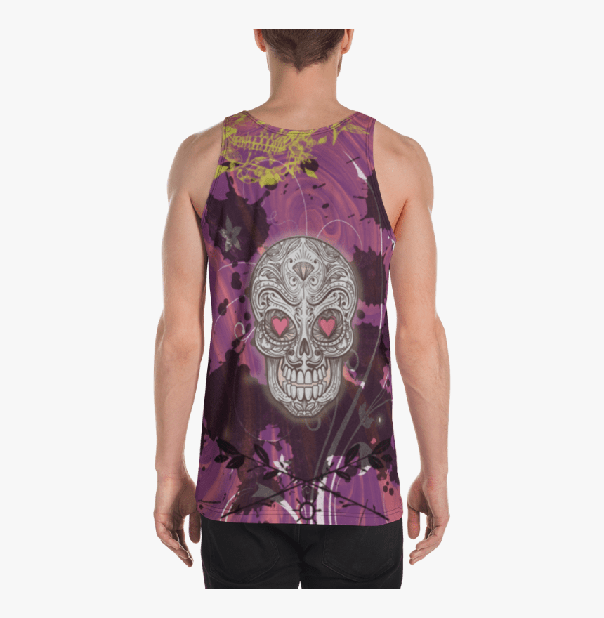 Heart Skull Tank Top For Men - Sleeveless Shirt, HD Png Download