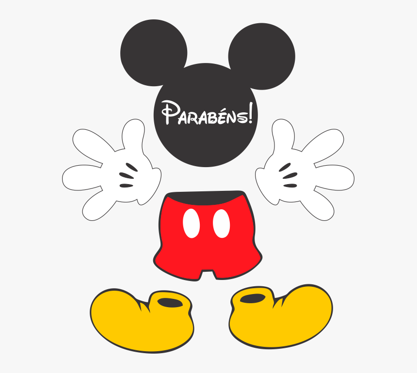 Turma Do Mickey Mikey Para Tubete Personalizado - Mickey Mouse Parts Clipart, HD Png Download