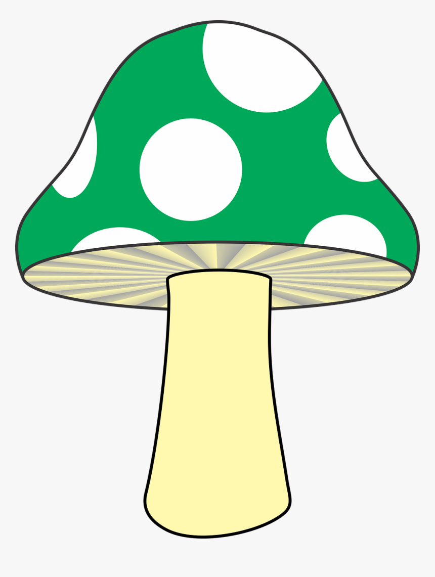 Clip Art Mushroom Green, HD Png Download