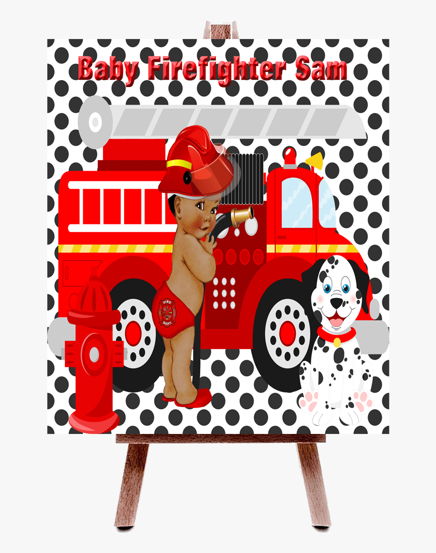 Black & Red Firefighter Baby Shower Poster - Friendship Bracelet, HD Png Download