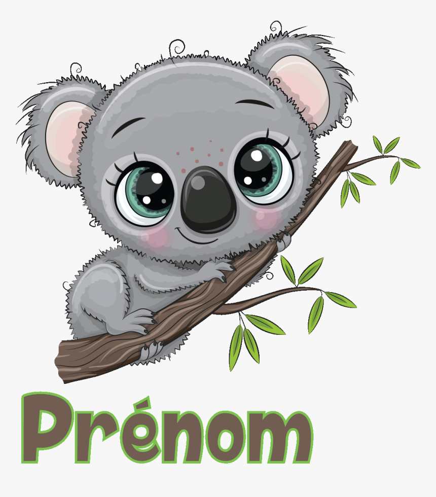 Cartoon Koala On A Tree, HD Png Download