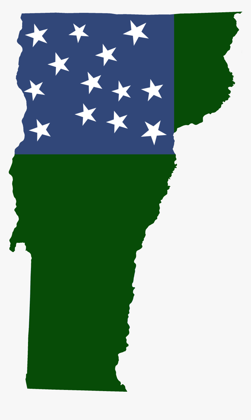 Flag Map Of The Vermont Republic - Green Mountain Boys Flag, HD Png Download