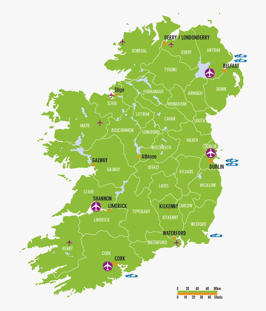 Map Of Ireland Png View Ireland Map Clipart , Png Download - Ireland Map North And South,  Transparent Png , Transparent Png Image - Pngitem