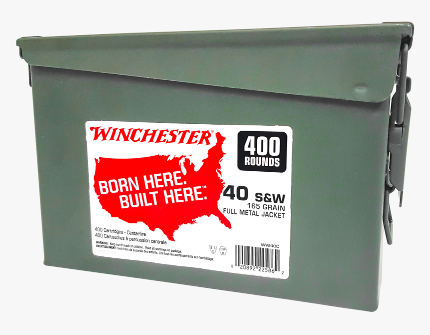 Winchester 40 S&w Ammunition Ww40c 165 Grain Full Metal - Winchester Ww12c, HD Png Download