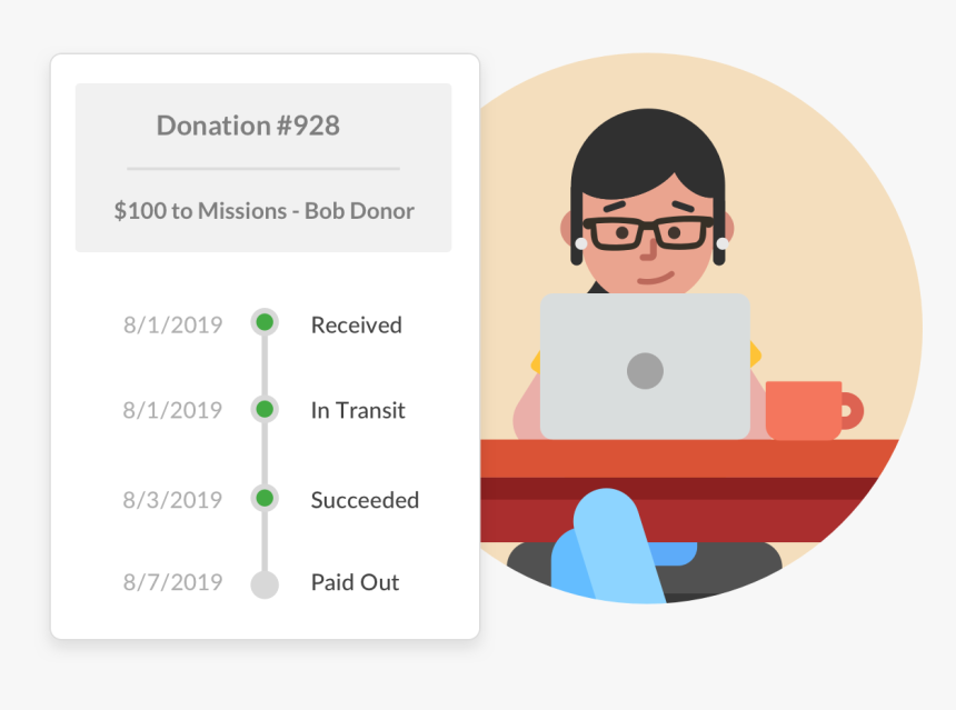 Zoom In On The Details Of Individual Donations To Learn - Cartoon, HD Png Download