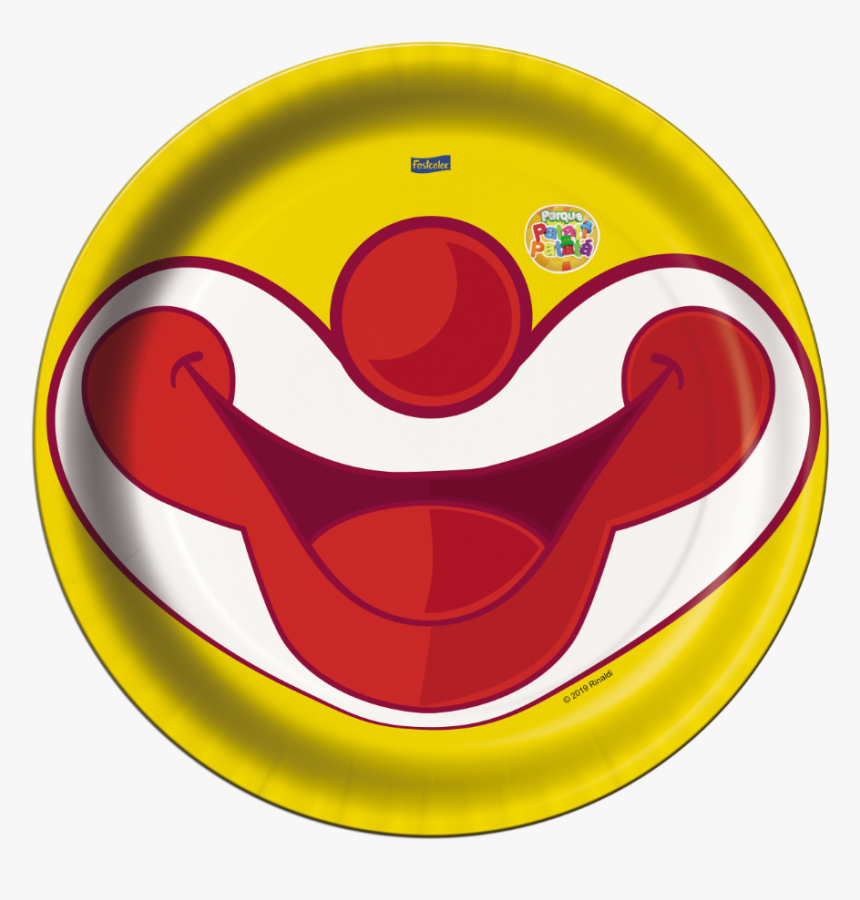 Prato Redondo Para Festa Festcolor Parque Patati Patatá - Rosto Do Patati Patatá, HD Png Download