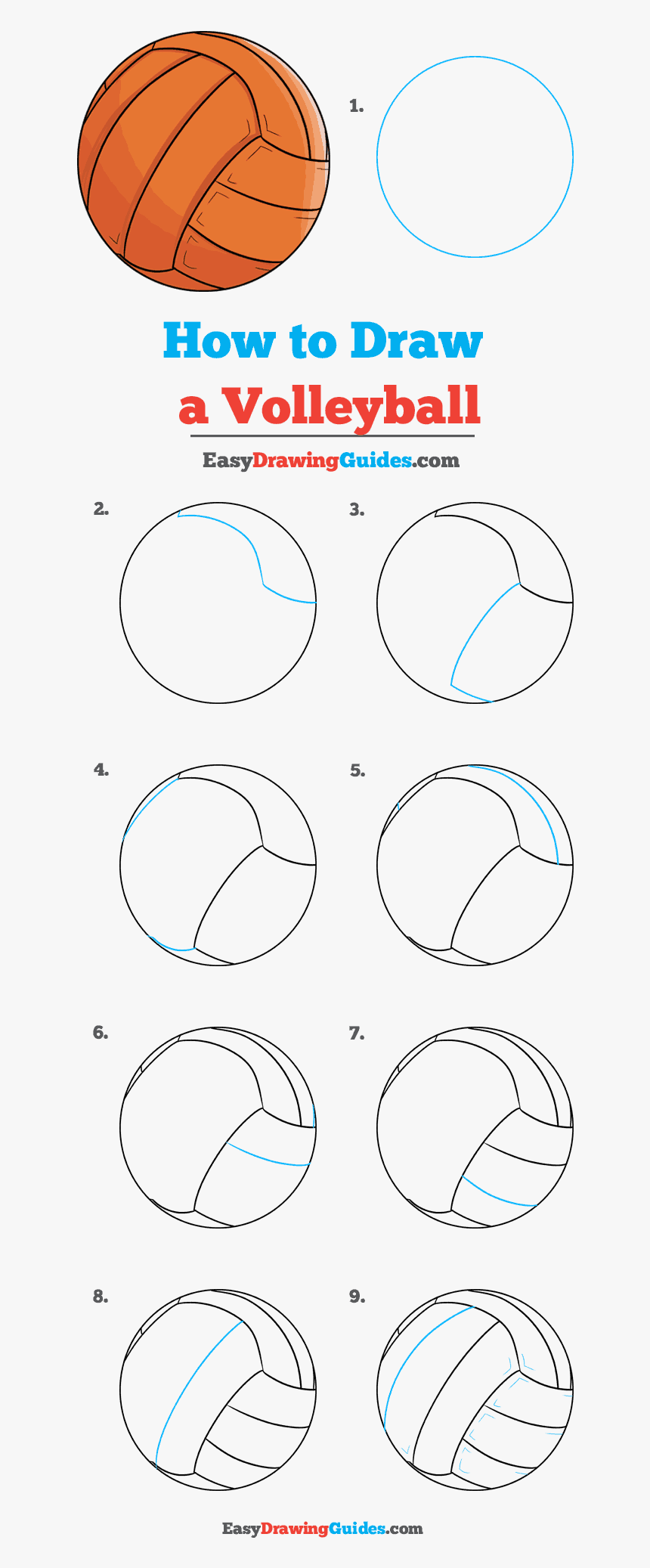 How To Draw Volleyball - Tomato Drawing Step By Step, HD Png Download